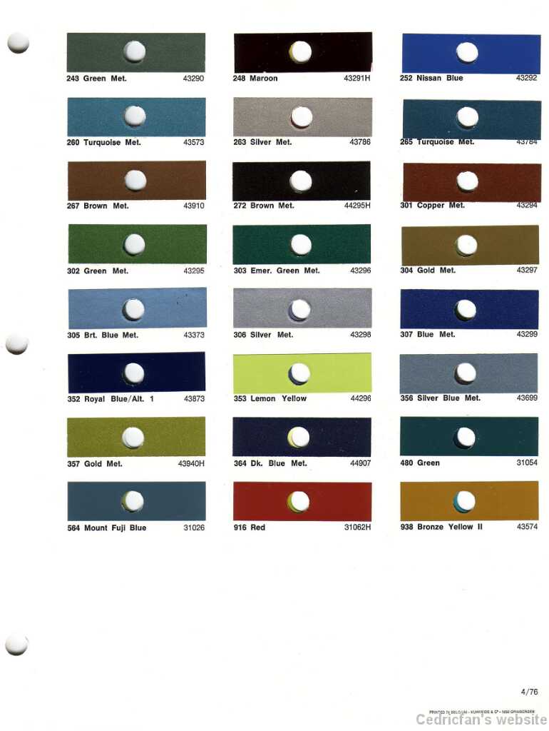 Colourchart30