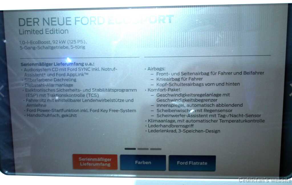 FordEcoSportSpecs